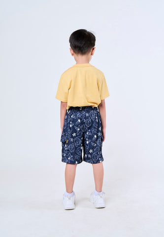 Mossimo Kids Blue Spongebob All Over Print Cargo Shorts