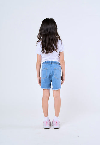 Mossimo Kids Kendra Light Blue Frayed Denim Shorts