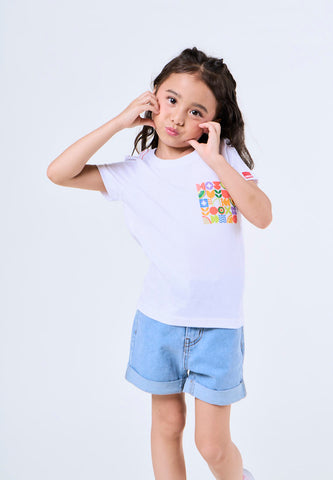 Mossimo Kids Girls Medium Blue Alissa Basic Five Pocket Mid Waist Shorts