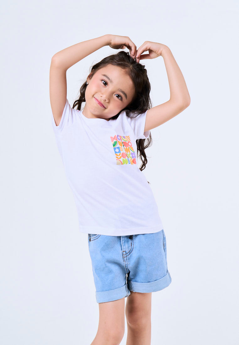 Mossimo Kids Girls Medium Blue Alissa Basic Five Pocket Mid Waist Shorts