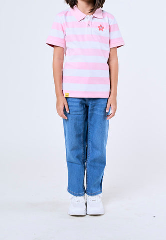 Mossimo Kids Pink Spongebob Stripes Polo Shirt