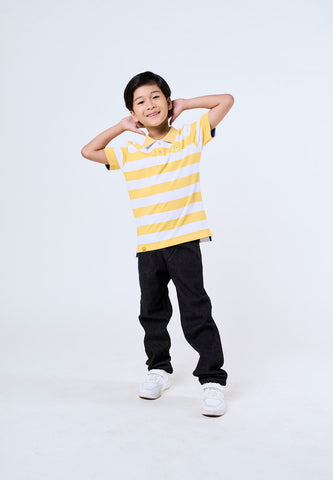 Mossimo Kids Yellow Spongebob Stripes Polo Shirt
