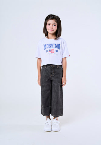 Mossimo Kids Alea Light Gray Wide Leg Jeans
