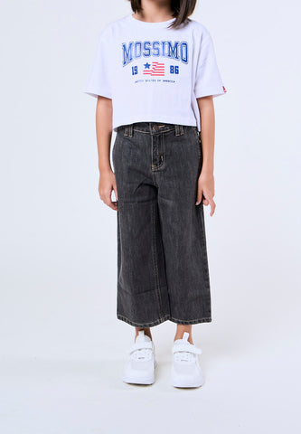 Mossimo Kids Alea Light Gray Wide Leg Jeans