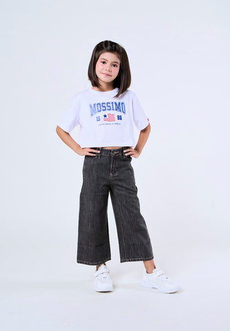 Mossimo Kids Alea Light Gray Wide Leg Jeans