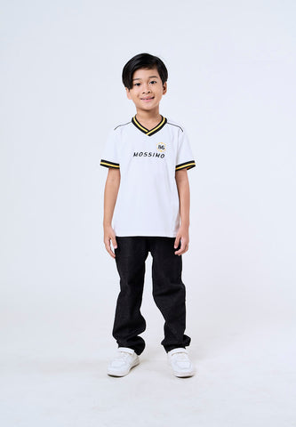 Mossimo Kids Jackson White V-Neck Sporty Shirt