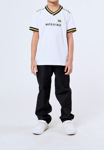 Mossimo Kids Jackson White V-Neck Sporty Shirt
