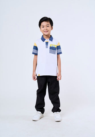Mossimo Kids Spongebob White Pocket Polo Shirt