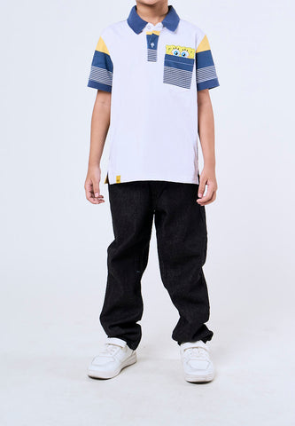 Mossimo Kids Spongebob White Pocket Polo Shirt