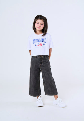 Mossimo Kids Anya White Loose Cropped  Tshirt