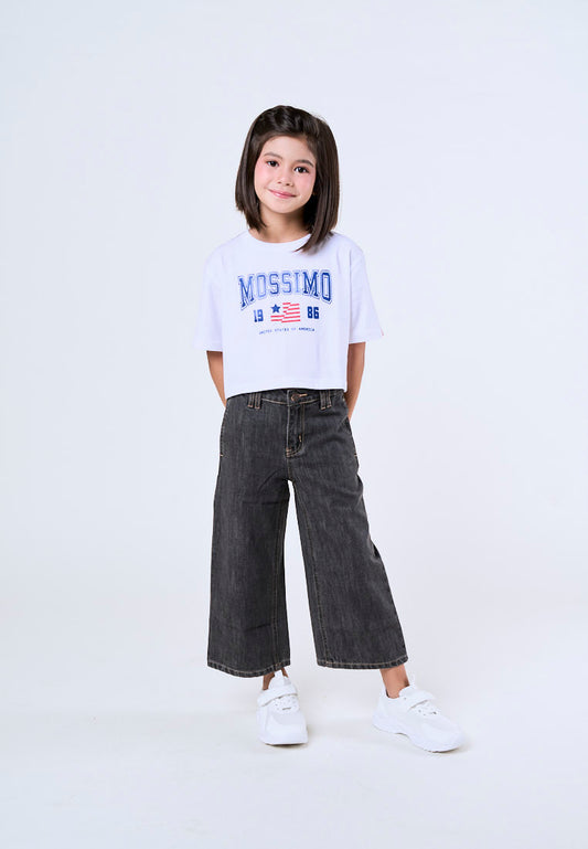 Mossimo Kids Alea Light Gray Wide Leg Jeans