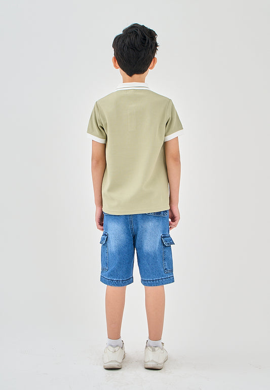 Mossimo Kids Jomel Denim Blue Four Pocket Cargo Shorts