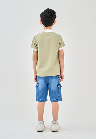 Mossimo Kids Jomel Denim Blue Four Pocket Cargo Shorts
