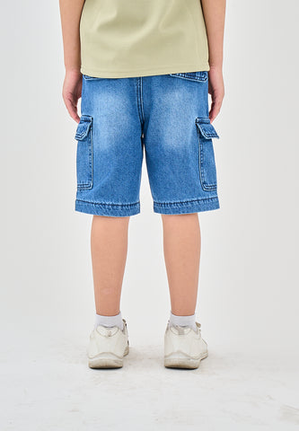 Mossimo Kids Jomel Denim Blue Four Pocket Cargo Shorts