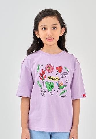 Mossimo Kids Aileen Lavender Oversized Fit Tee
