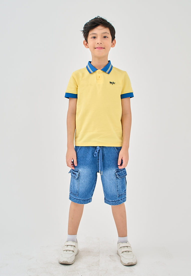 Mossimo Kids Caiden Yellow Cuffed Sleeves Polo Shirt