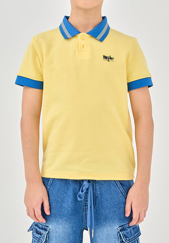 Mossimo Kids Caiden Yellow Cuffed Sleeves Polo Shirt