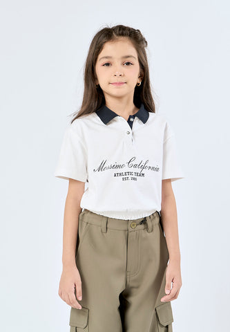 Mossimo Kids Jhoanna White Knitted Polo Shirt
