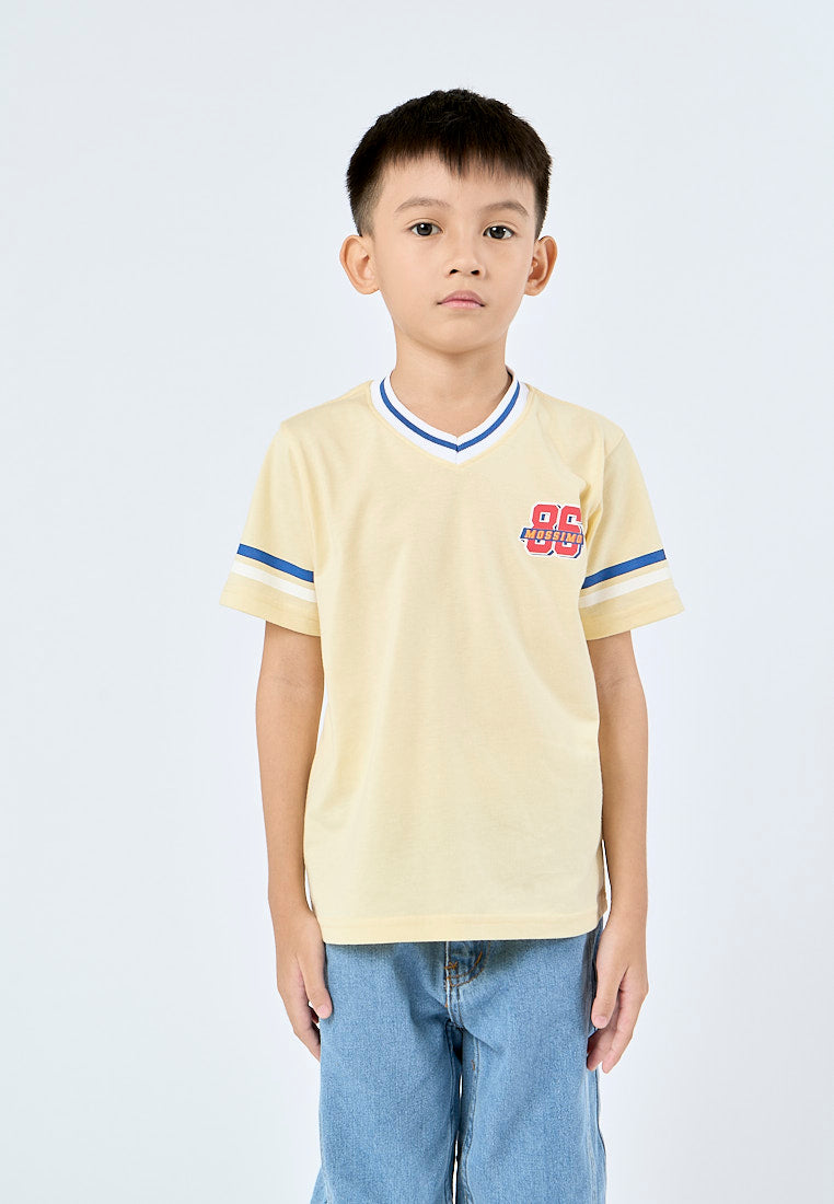 Mossimo Kids Zayden Yellow Varsity V Neck Tshirt