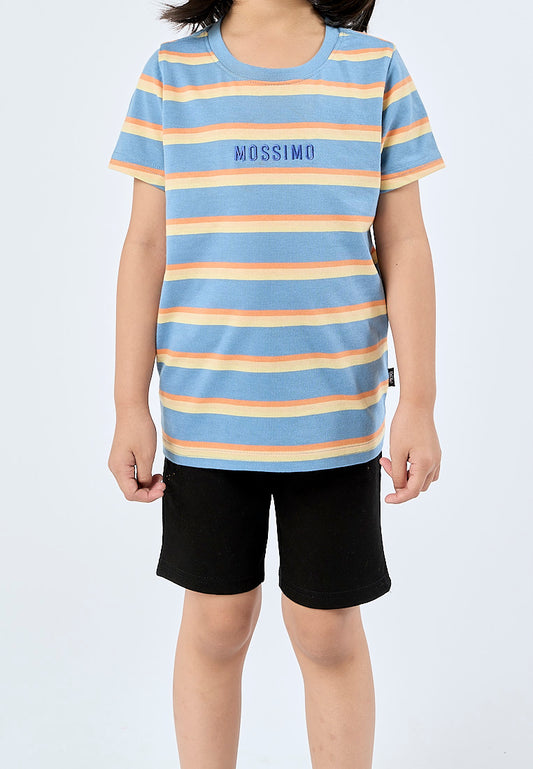 Mossimo Crystaline Blue Striped Knitted Tshirt