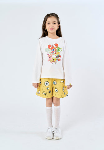 Mossimo Kids White Spongebob Long Sleeve Top