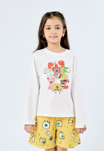 Mossimo Kids White Spongebob Long Sleeve Top
