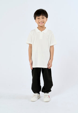 Mossimo Kids Karlo White Polo Shirt with Zipper