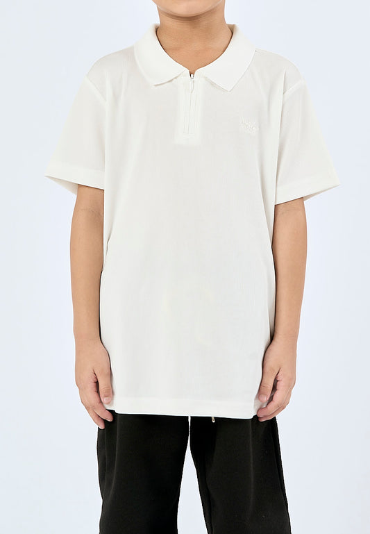 Mossimo Kids Karlo White Polo Shirt with Zipper
