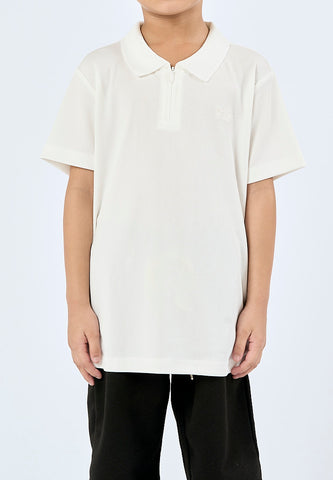 Mossimo Kids Karlo White Polo Shirt with Zipper