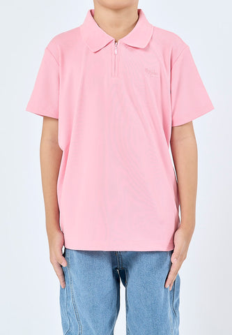 Mossimo Kids Karlo Pink Polo Shirt with Zipper