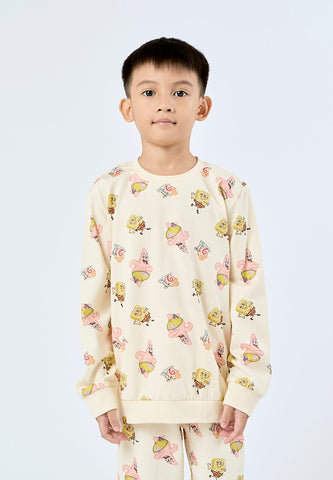 Mossimo Kids Beige Spongebob Loungewear Set