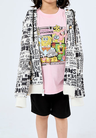 Mossimo Kids White Spongebob All Over Print Jacket