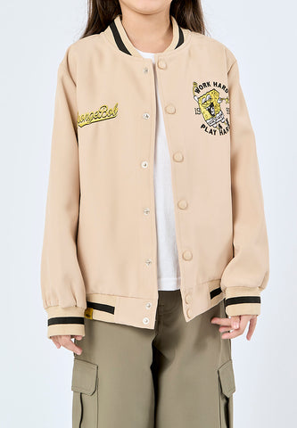 Mossimo Kids Khaki Work Hard Play Hard Spongebob Jacket