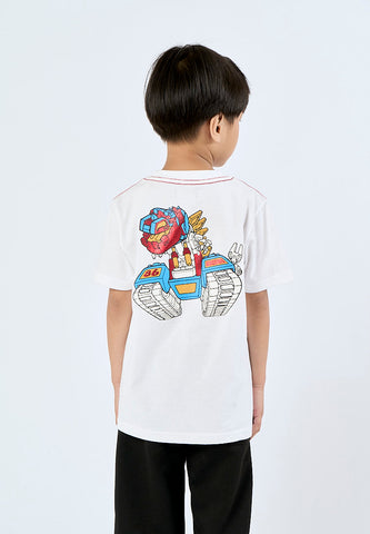 Mossimo Kids Lennart White Graphic Round Neck Regular Tshirt