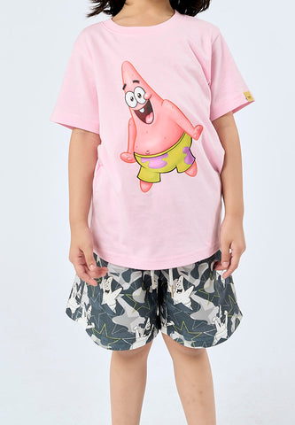 Mossimo Kids Heather Gray Spongebob All Over Print Shorts