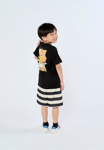 Mossimo Kids Black Spongebob Basic Tshirt with Flat Print