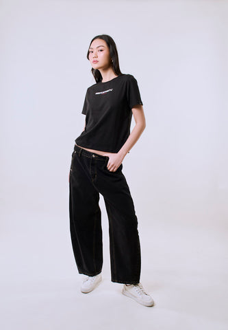 Mossimo Women's White Holo Foil Track Comfort Fit Tee