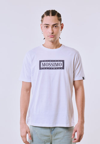 Mossimo Men's White Suedex Logo Classic Fit Tee