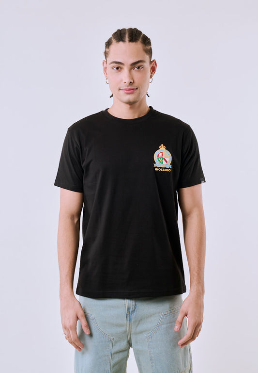 Mossimo Men's Black Small Graphic Logo Classic Fit Tee