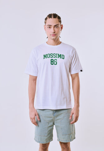 Mossimo Men's White Embossed Logo Comfort Fit Tee