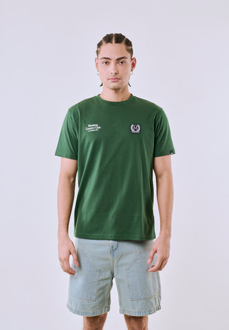 Mossimo Men's Green Embroidered Graphic Classic Fit Tee w/ Back Print