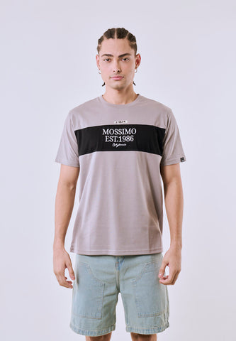 Mossimo Men's Ash Gray Embroidery Logo Classic Fit Tee