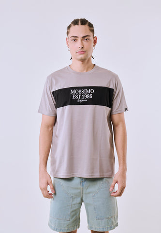 Mossimo Men's Ash Gray Embroidery Logo Classic Fit Tee