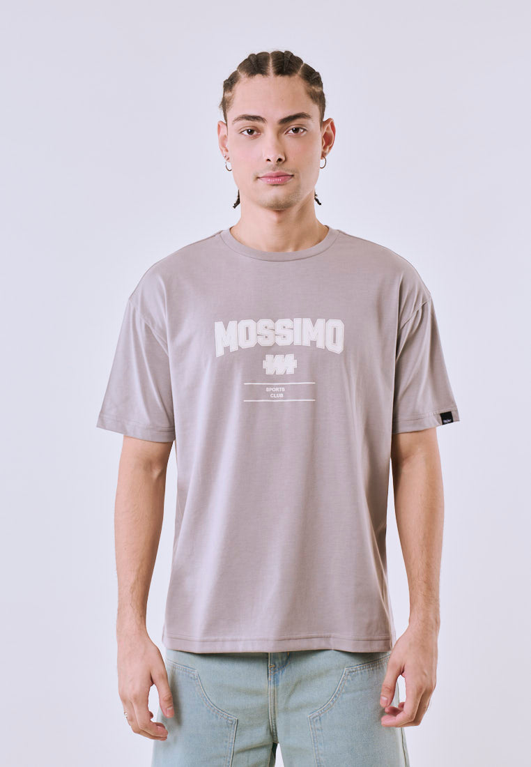 Mossimo Men's Ash Gray Big Embossed Logo Urban Fit Tee