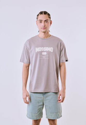Mossimo Men's Ash Gray Big Embossed Logo Urban Fit Tee