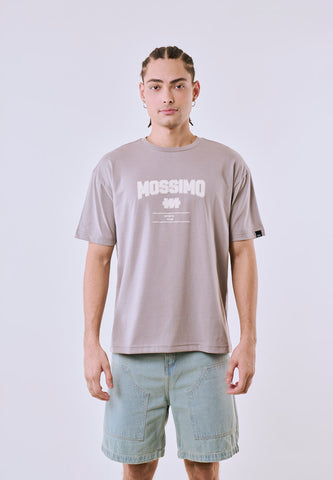 Mossimo Men's Ash Gray Big Embossed Logo Urban Fit Tee
