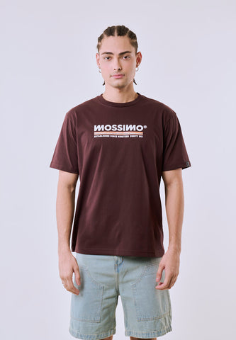 Mossimo Men's Choco Brown Metallic Logo Comfort Fit Tee