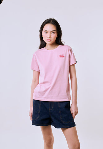 Mossimo Women's Blush California Print Classic Fit Tee
