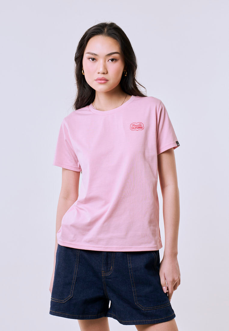 Mossimo Women's Blush California Print Classic Fit Tee