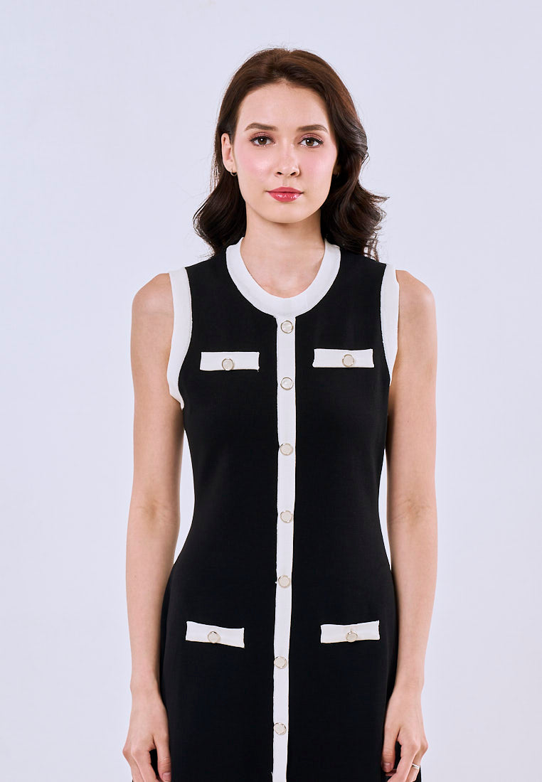 Mossimo Sienna Black Old Money Mini Dress For Women